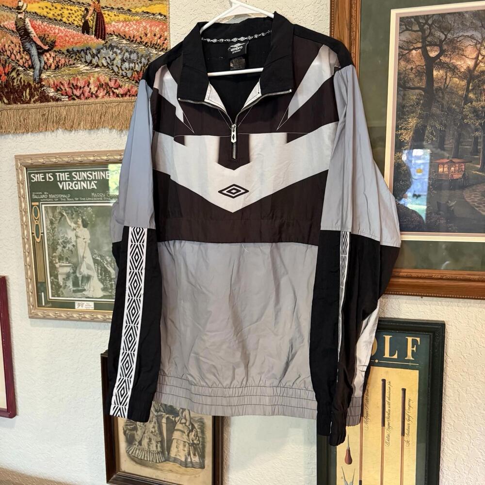 Umbro NWOT‎ RARE Premier Designer Reflective Soccer Jacket Goalie Mens 2XL
